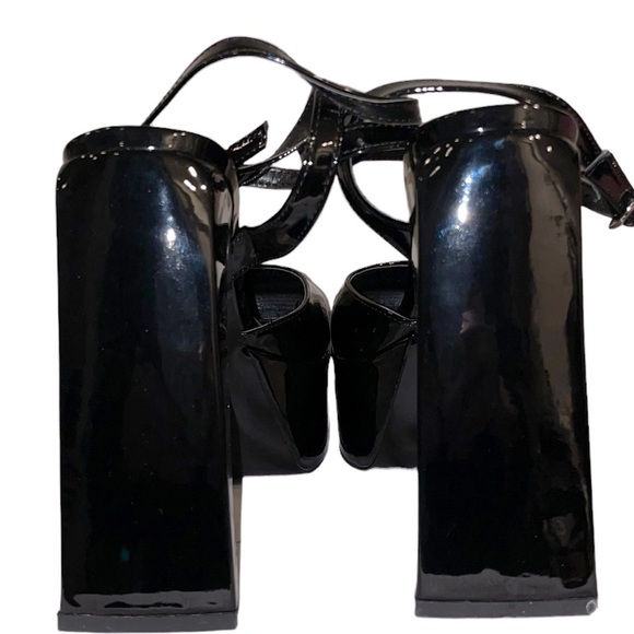 Black Platform Whimsy Goth Women's Shoes - Picture 3 of 5